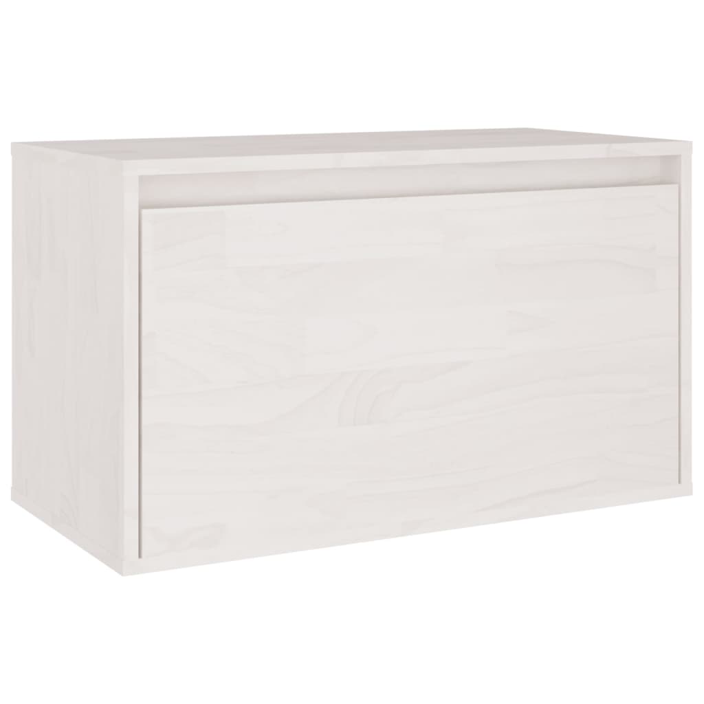 Meubles TV 3 pièces en pin massif blanc