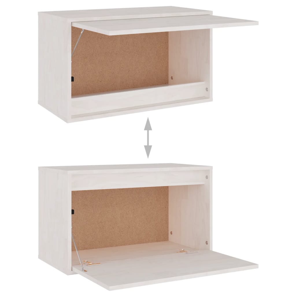 Meubles TV 3 pièces en pin massif blanc