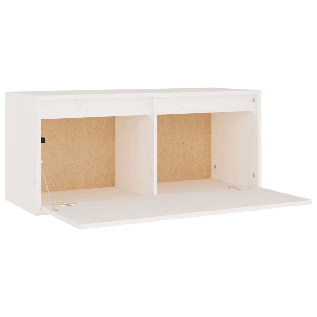 Meubles TV 3 pièces en pin massif blanc