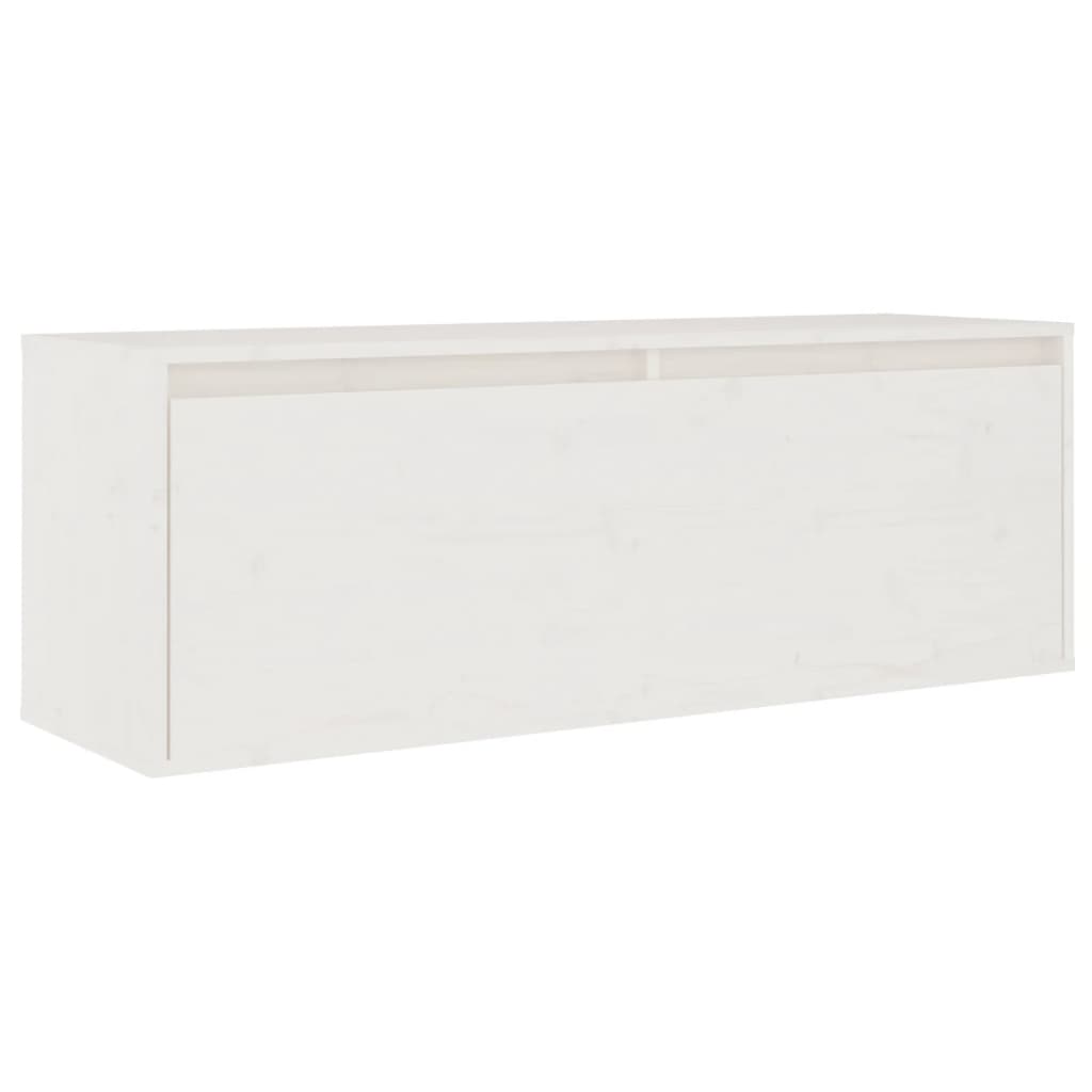 3-teiliges TV-Schrank-Set Weißes Massivholz Kiefer