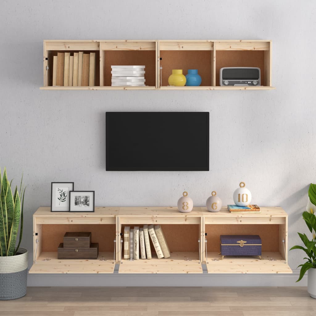 Ensemble de meubles TV 5 pièces en bois de pin massif