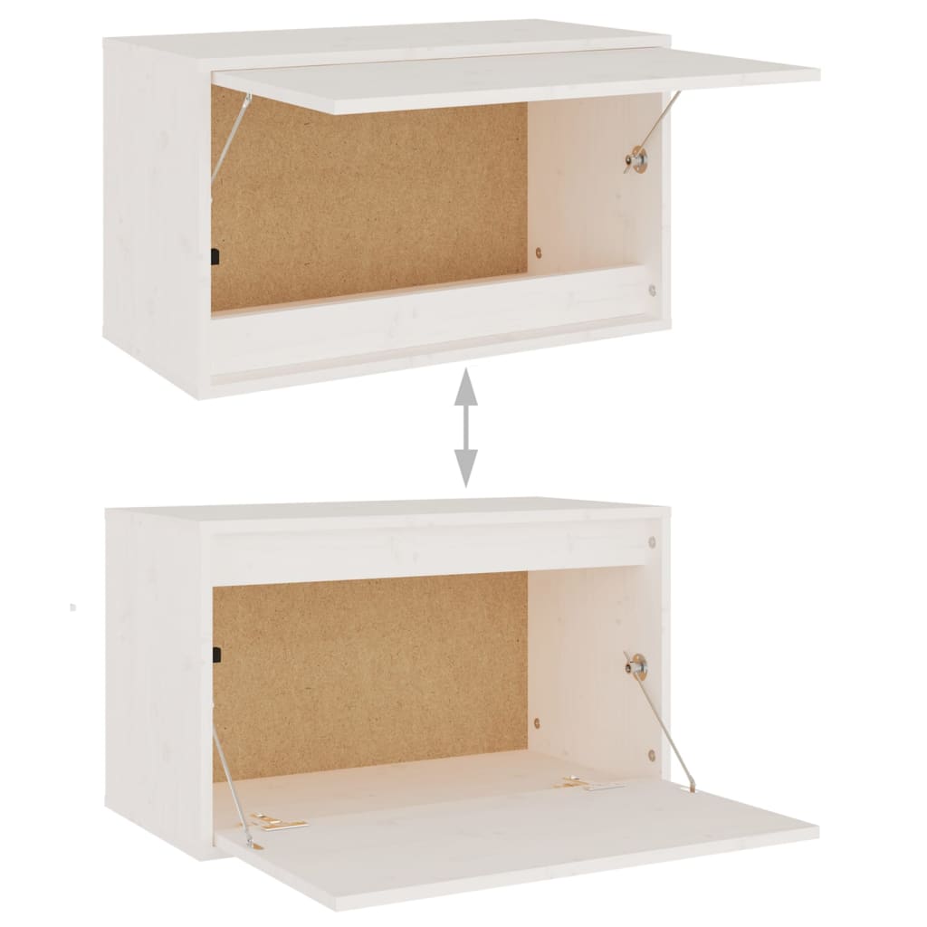 Meubles TV 5 pièces en pin massif blanc