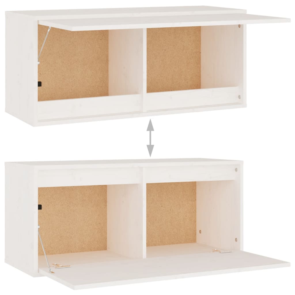 Meubles TV 8 pièces en pin massif blanc