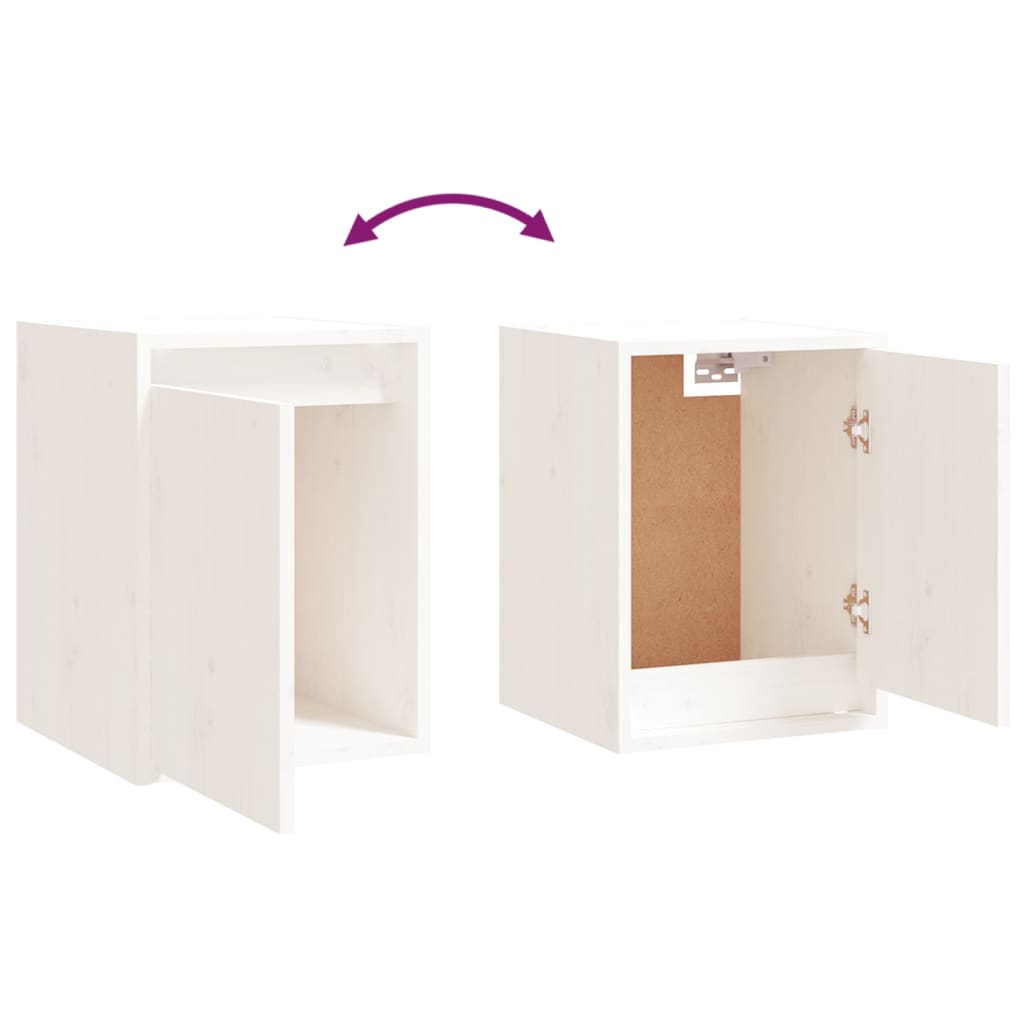 Meubles TV 8 pièces en pin massif blanc
