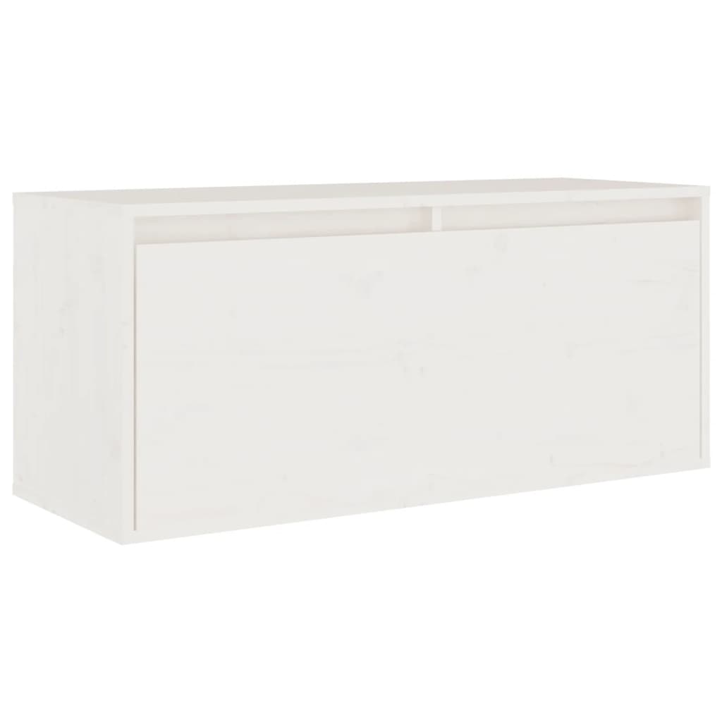 Meubles TV 4 pièces en pin massif blanc