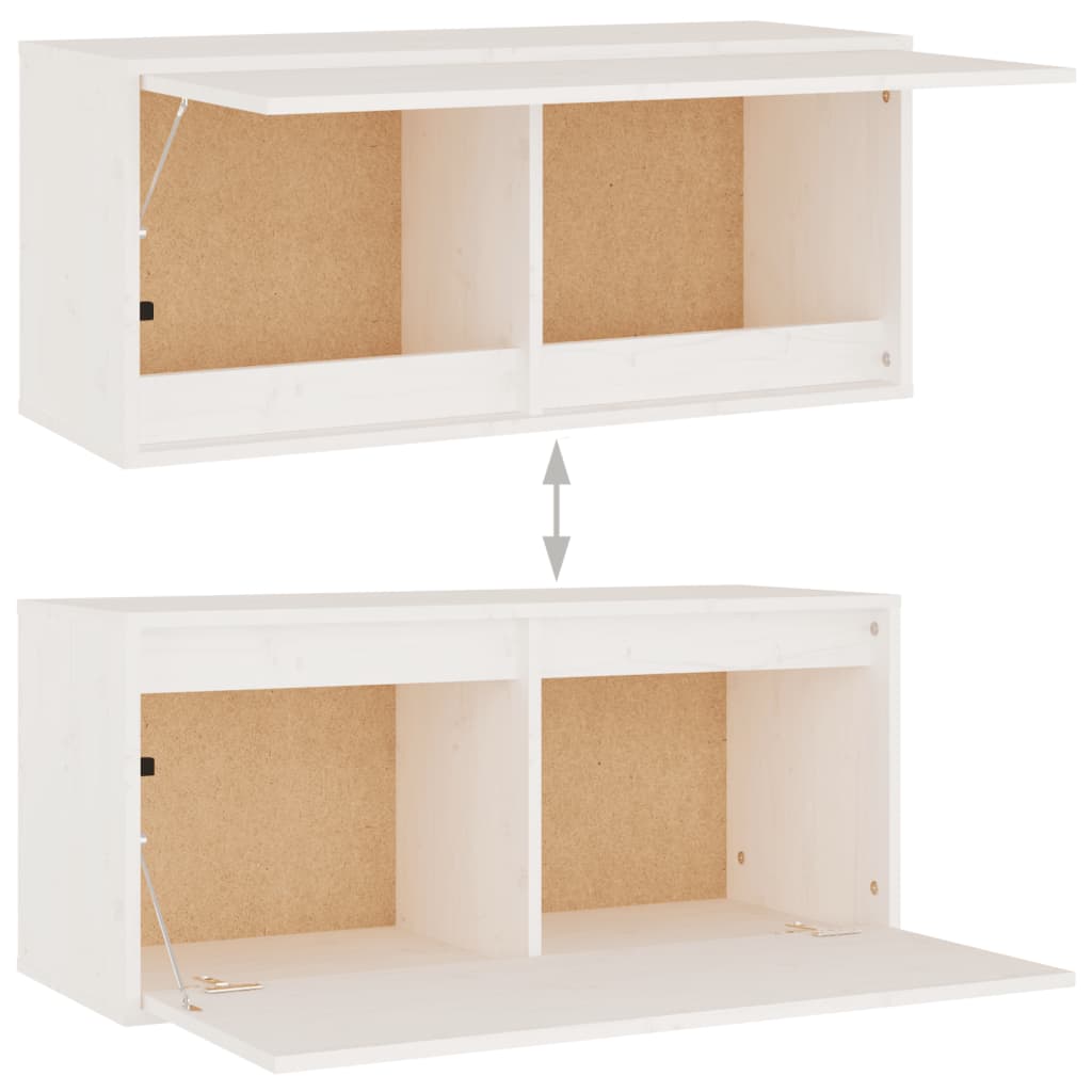 Meubles TV 6 pièces en pin massif blanc