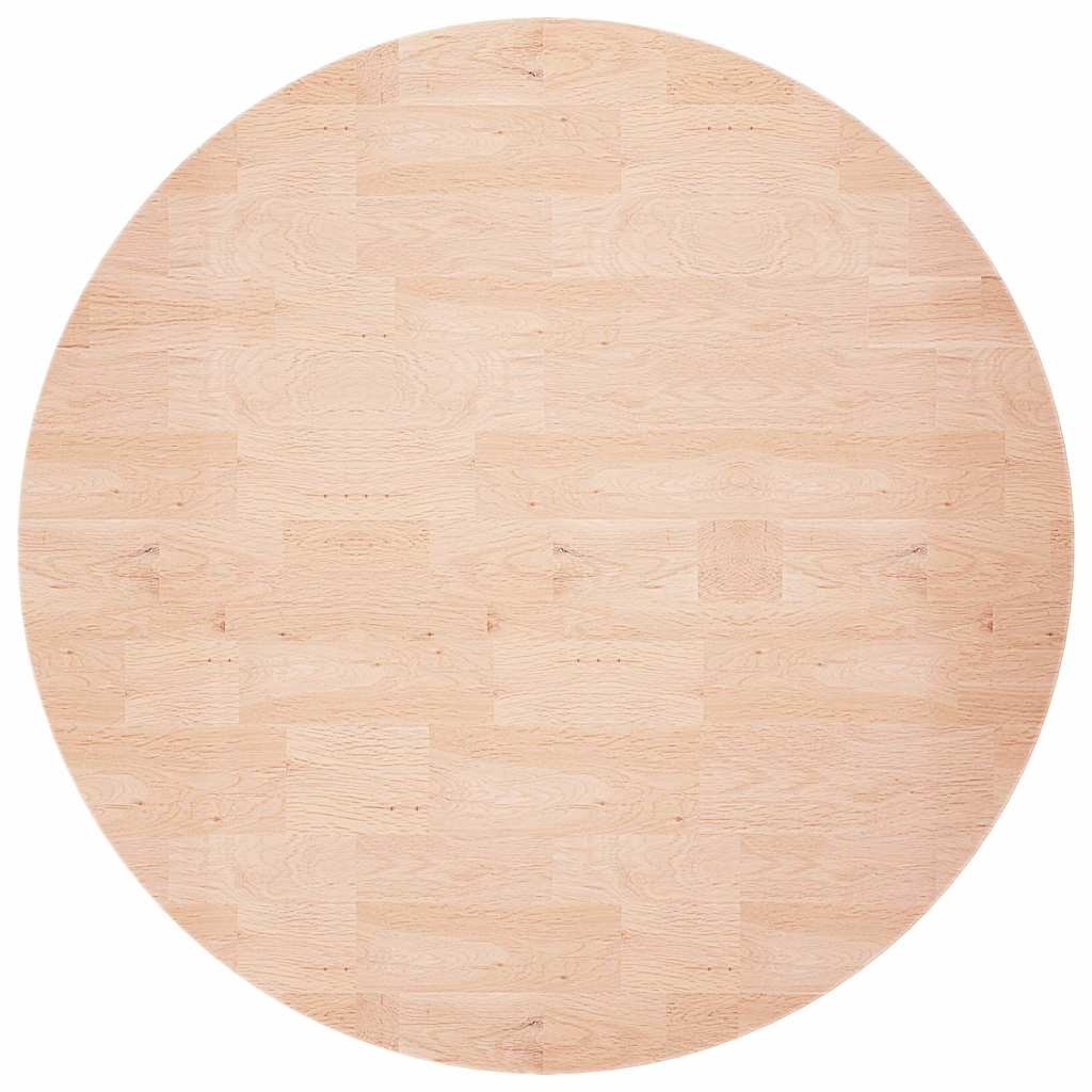 Runde Tischplatte Ø60x1,5 cm Unbehandeltes Massivholz Eiche