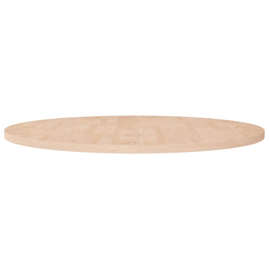 Runde Tischplatte Ø90x2,5 cm Unbehandeltes Massivholz Eiche