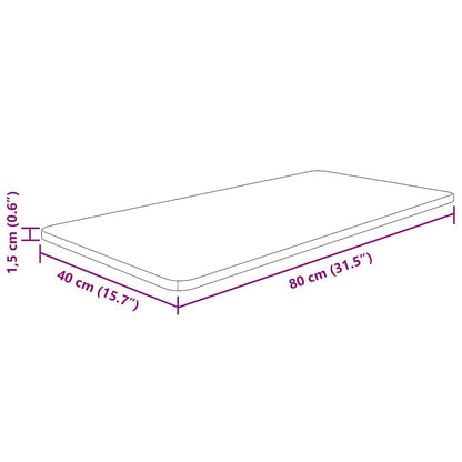 Waschtischplatte 80x40x1,5 cm Massivholz Unbehandelt