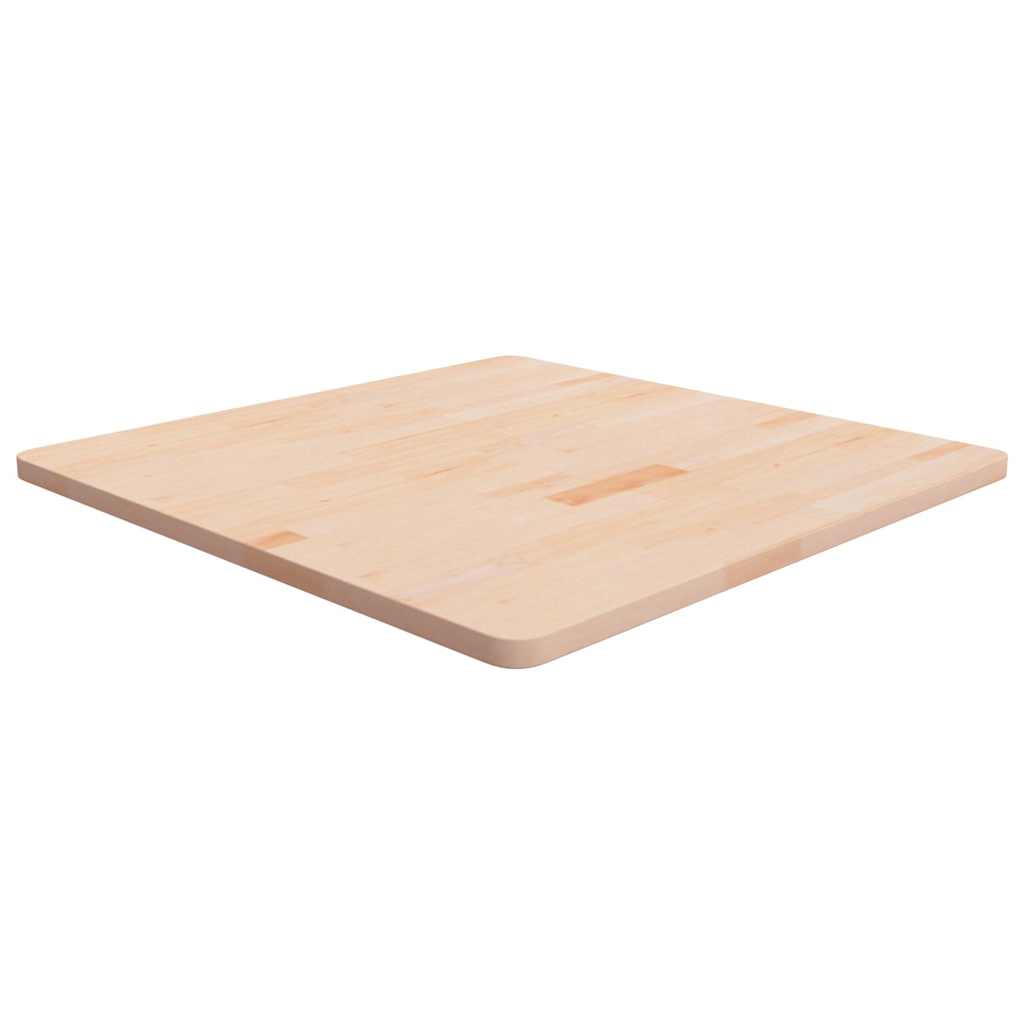 Tischplatte Quadratisch 80x80x2,5 cm Eichenholz Unbehandelt