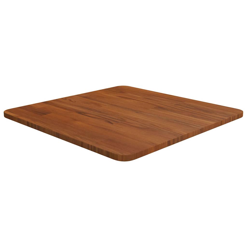 Tischplatte Quadratisch Dunkelbraun 50x50x1,5cm Eiche Behandelt