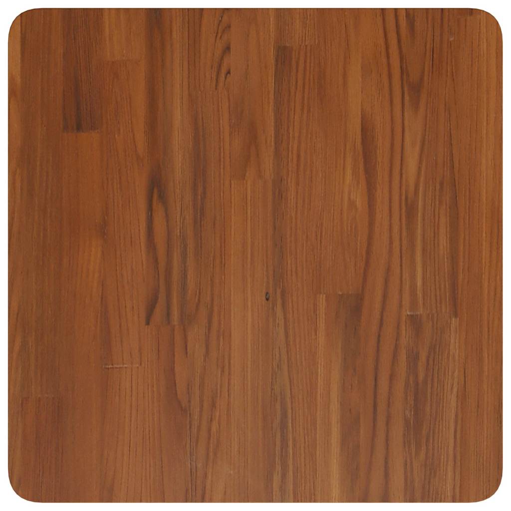 Tischplatte Quadratisch Dunkelbraun 50x50x1,5cm Eiche Behandelt