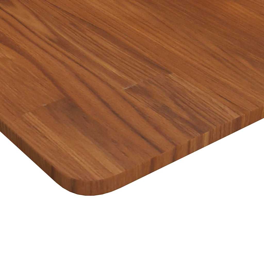 Tischplatte Quadratisch Dunkelbraun 50x50x1,5cm Eiche Behandelt