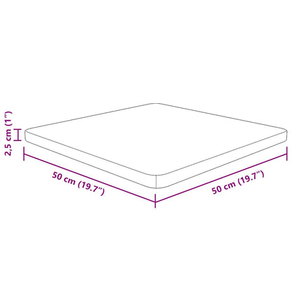 Tischplatte Quadratisch Hellbraun 50x50x2,5cm Behandelte Eiche