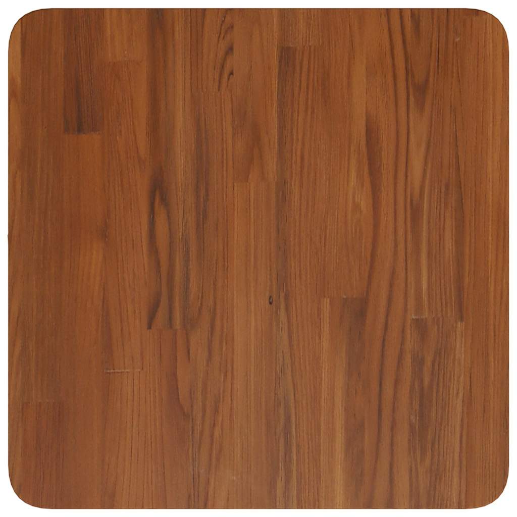 Tischplatte Quadratisch Dunkelbraun 40x40x2,5cm Eiche Behandelt