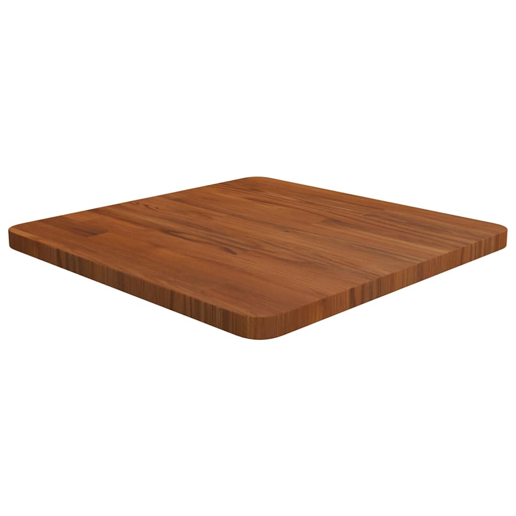 Tischplatte Quadratisch Dunkelbraun 50x50x2,5cm Eiche Behandelt