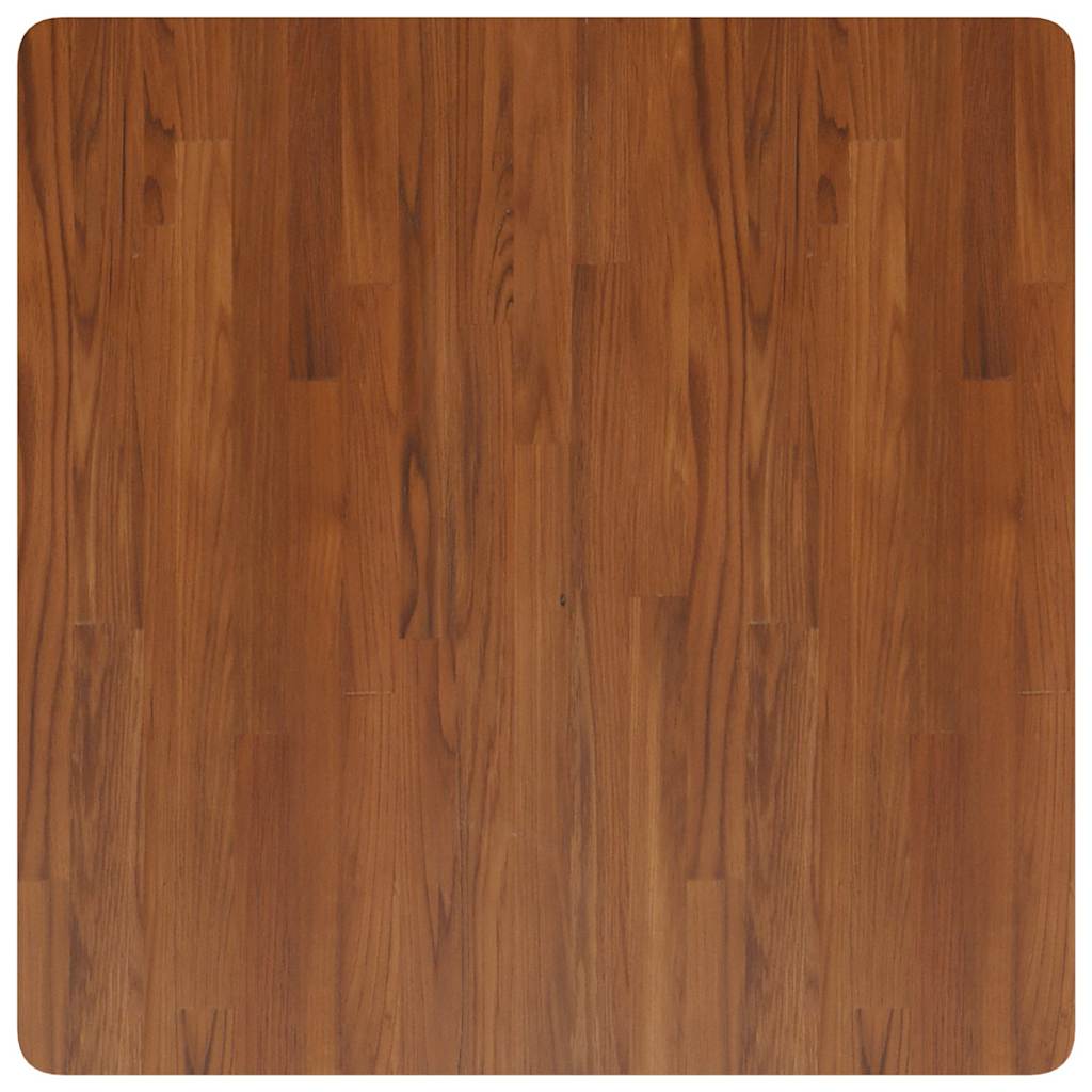 Tischplatte Quadratisch Dunkelbraun 80x80x2,5cm Eiche Behandelt