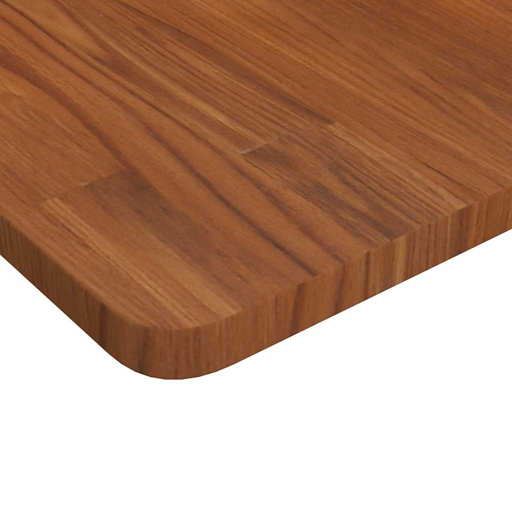 Tischplatte Quadratisch Dunkelbraun 90x90x2,5cm Eiche Behandelt