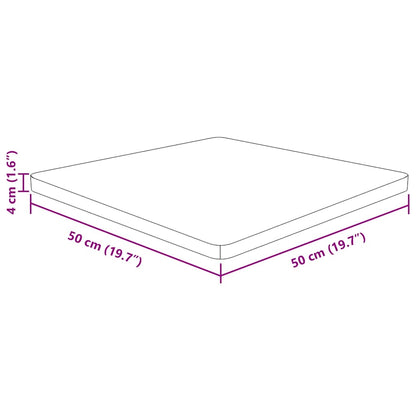 Tischplatte Quadratisch Hellbraun 40x40x4cm Behandelte Eiche
