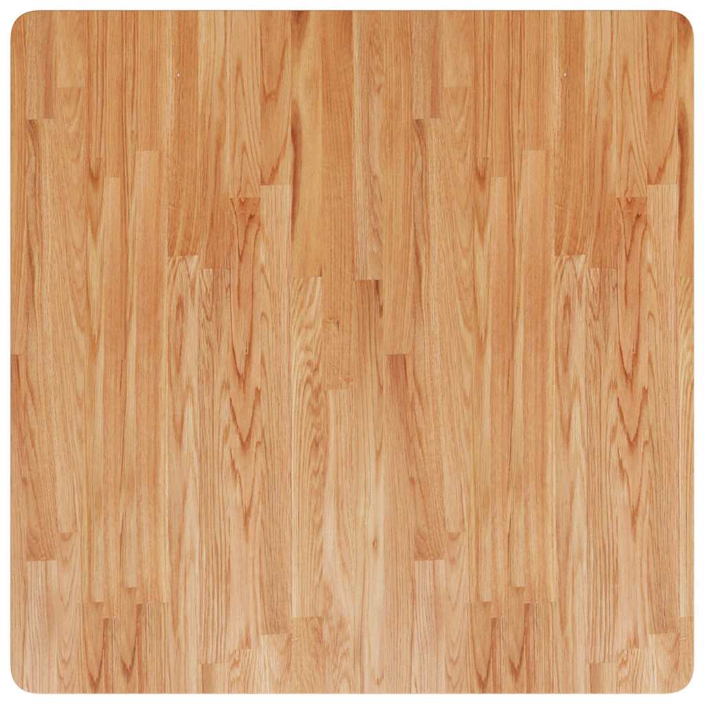 Tischplatte Quadratisch Hellbraun 80x80x4cm Behandelte Eiche