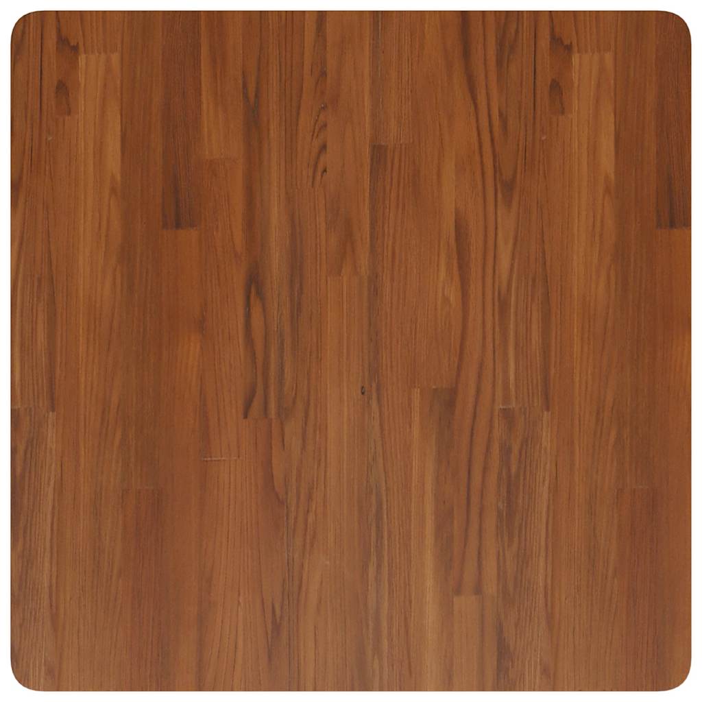 Tischplatte Quadratisch Dunkelbraun 70x70x4cm Behandelte Eiche