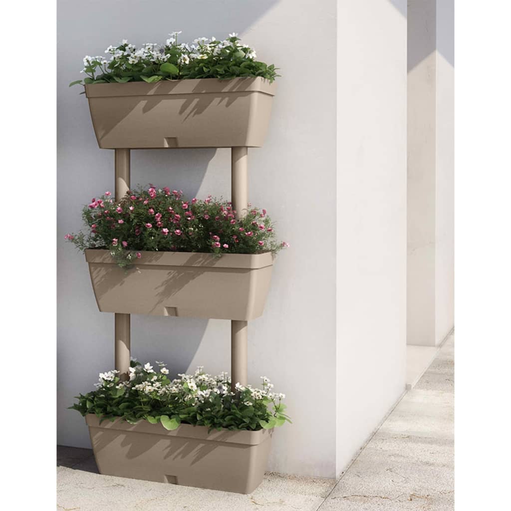 Pflanzkübel 6-tlg. 100 cm Taupe