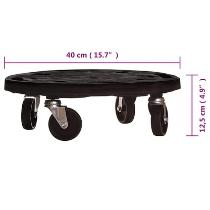 Pflanzenroller 40 cm Durchmesser Schwarz 275 kg