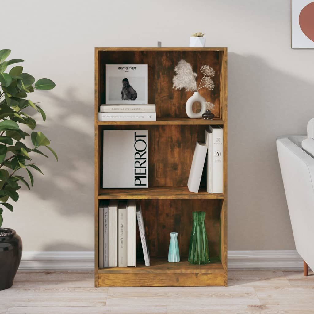Bookshelf Smoked Oak 60x24x109 cm Wood Material