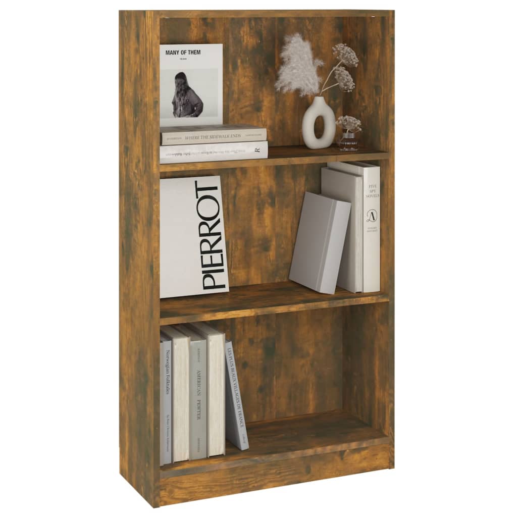 Bookshelf Smoked Oak 60x24x109 cm Wood Material