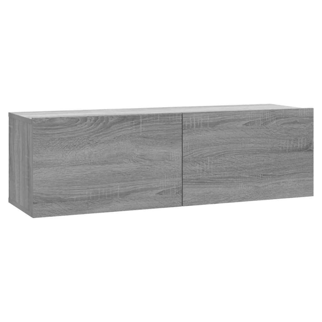 Meuble TV mural gris Sonoma 100x30x30 cm en bois