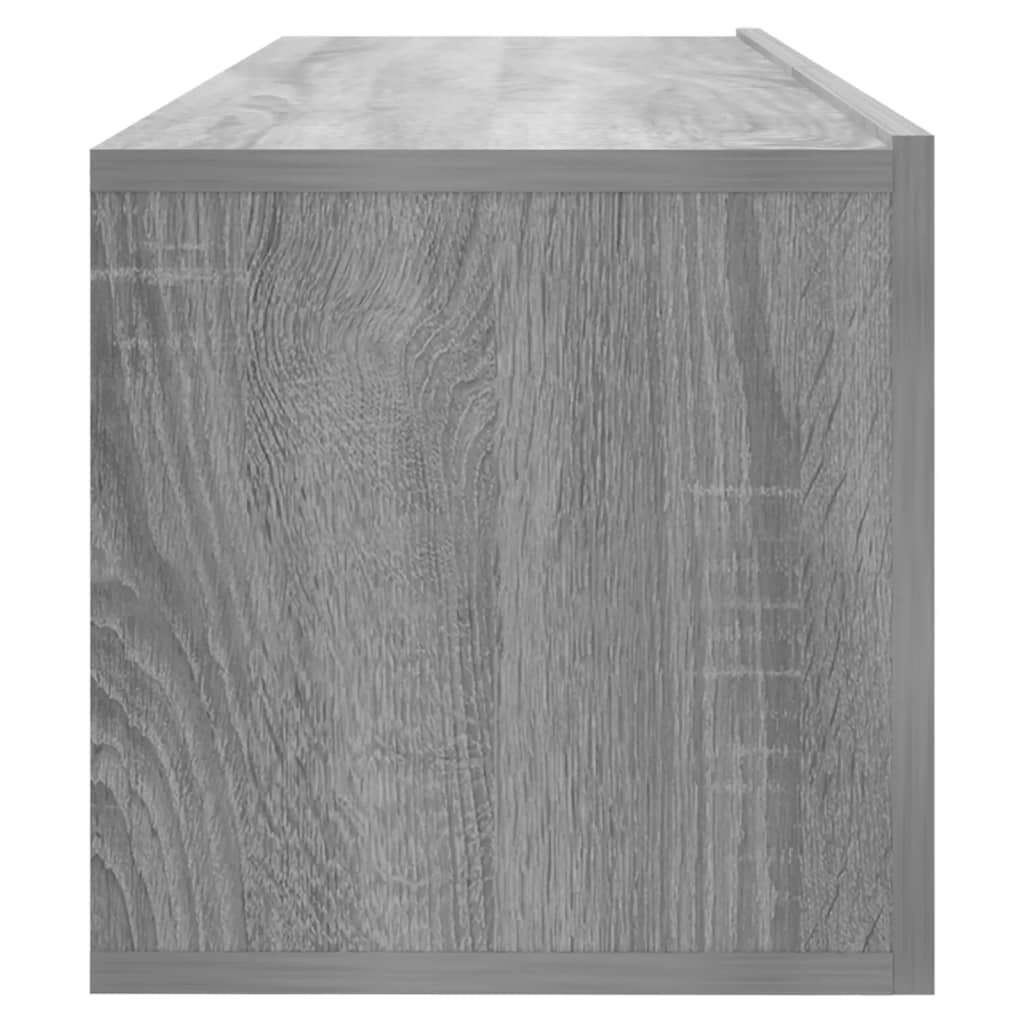 Meuble TV mural gris Sonoma 100x30x30 cm en bois