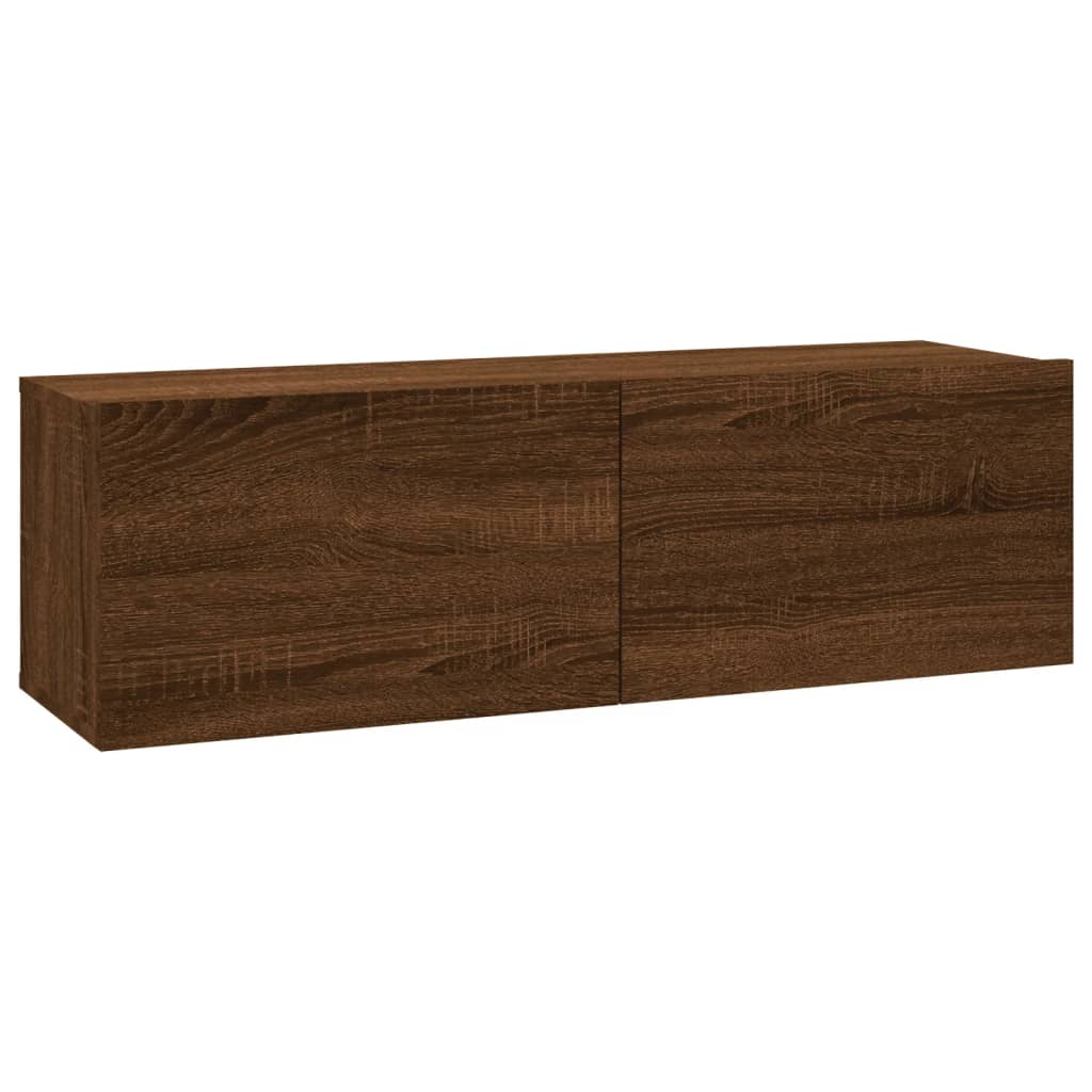 TV-Wandschrank Braun Eiche 100x30x30 cm Holzwerkstoff