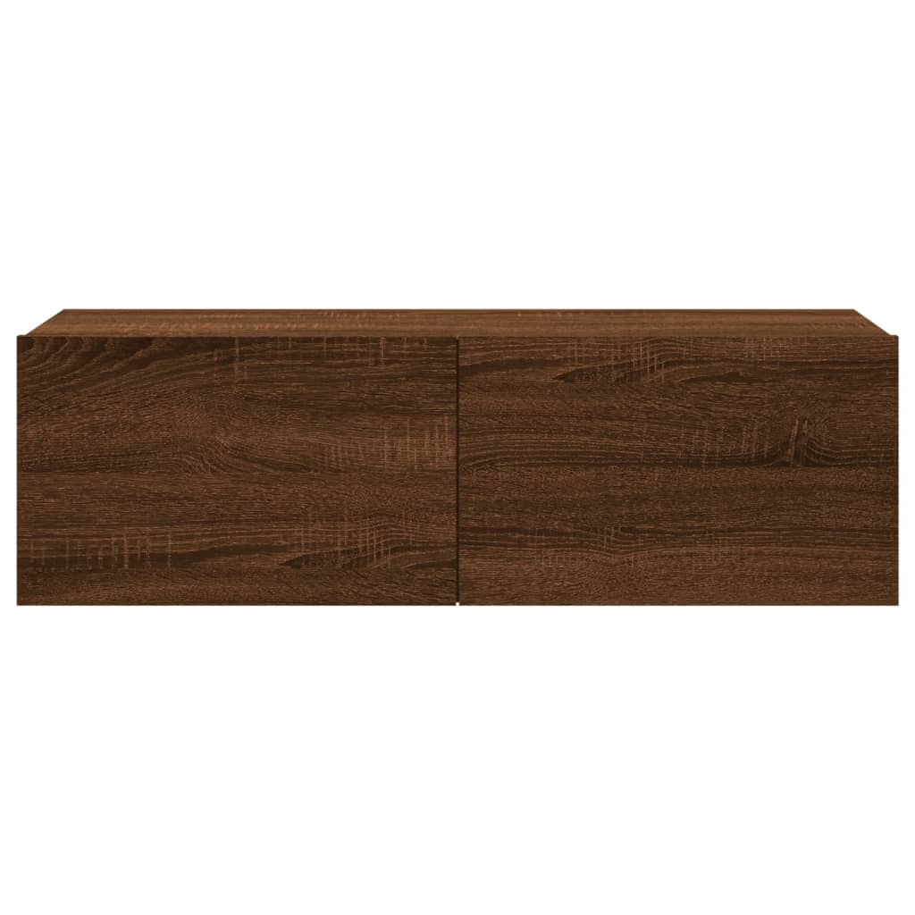 TV-Wandschrank Braun Eiche 100x30x30 cm Holzwerkstoff