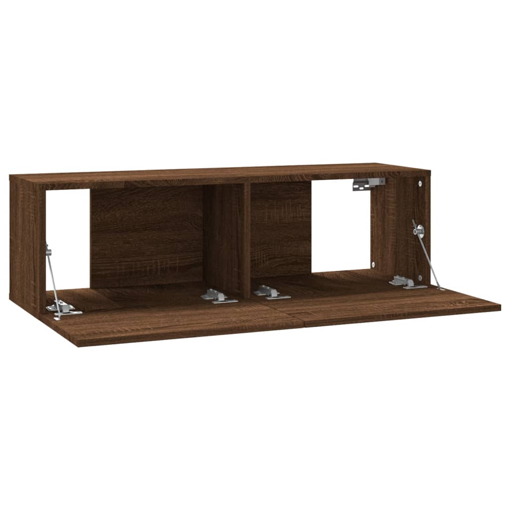 TV-Wandschrank Braun Eiche 100x30x30 cm Holzwerkstoff