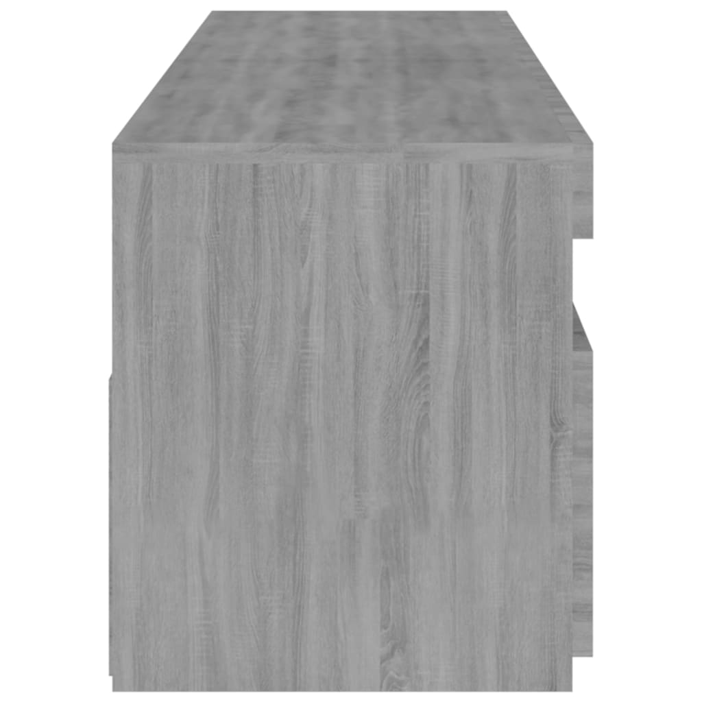 Meuble TV avec lumières LED 2 pièces Gris Sonoma 75x35x40 cm
