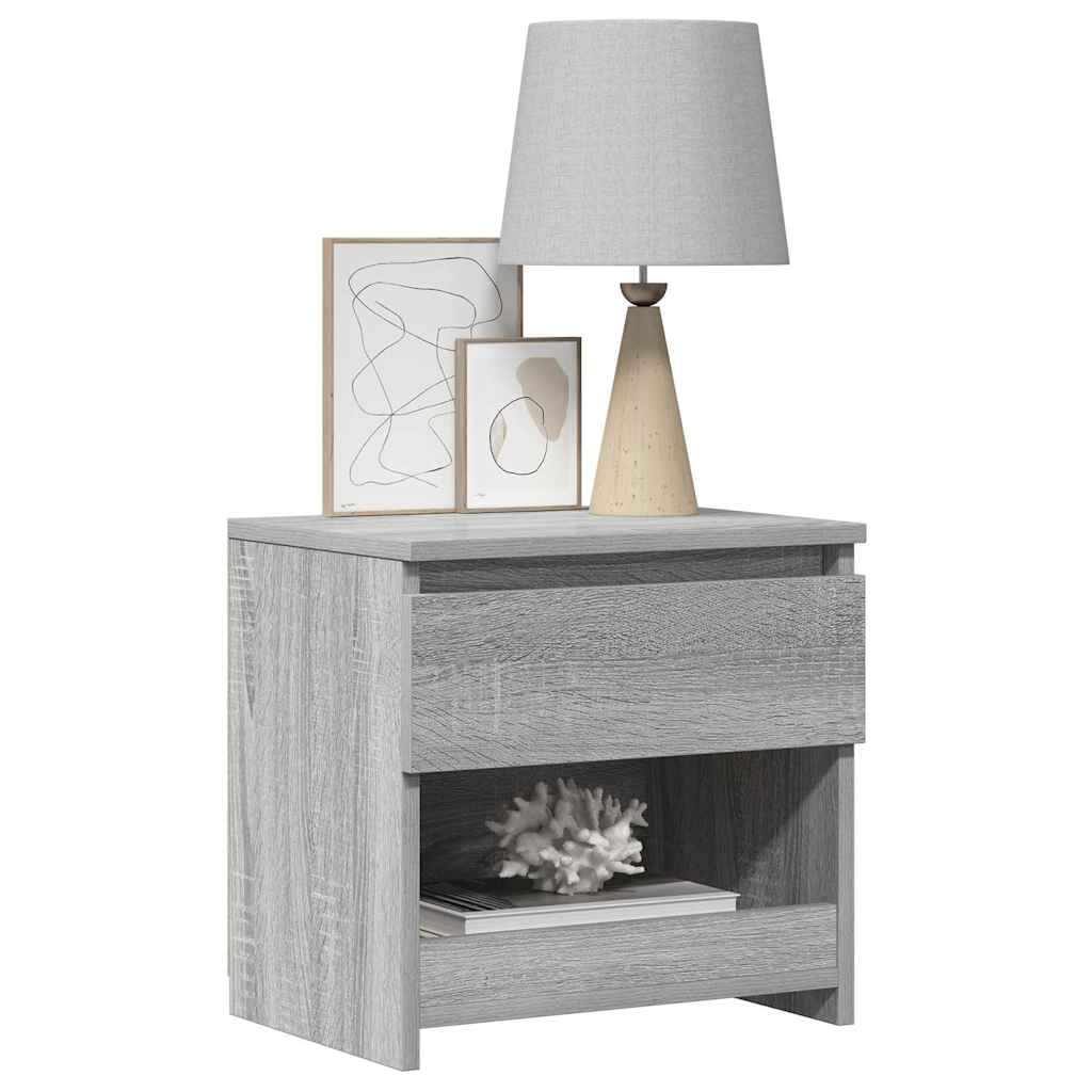 Nachttisch Grau Sonoma 40x30x39 cm Holzwerkstoff