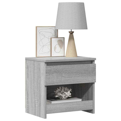 Nachttische 2 Stk. Grau Sonoma 40x30x39 cm Holzwerkstoff