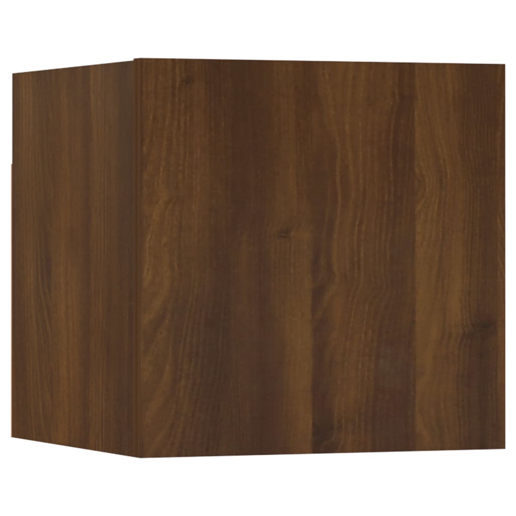 Meubles muraux TV 2 pièces aspect chêne marron 30,5x30x30 cm