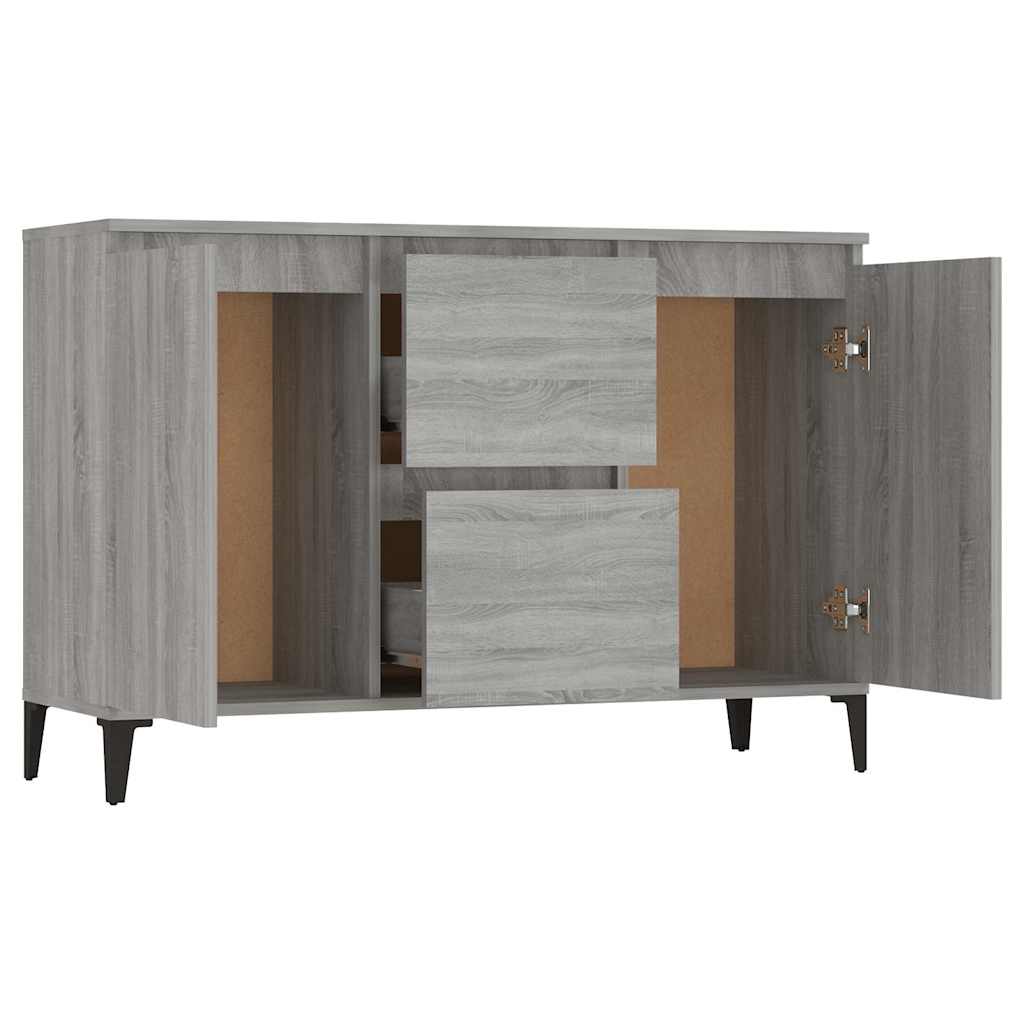 Sideboard Grau Sonoma 102x35x70 cm Holzwerkstoff