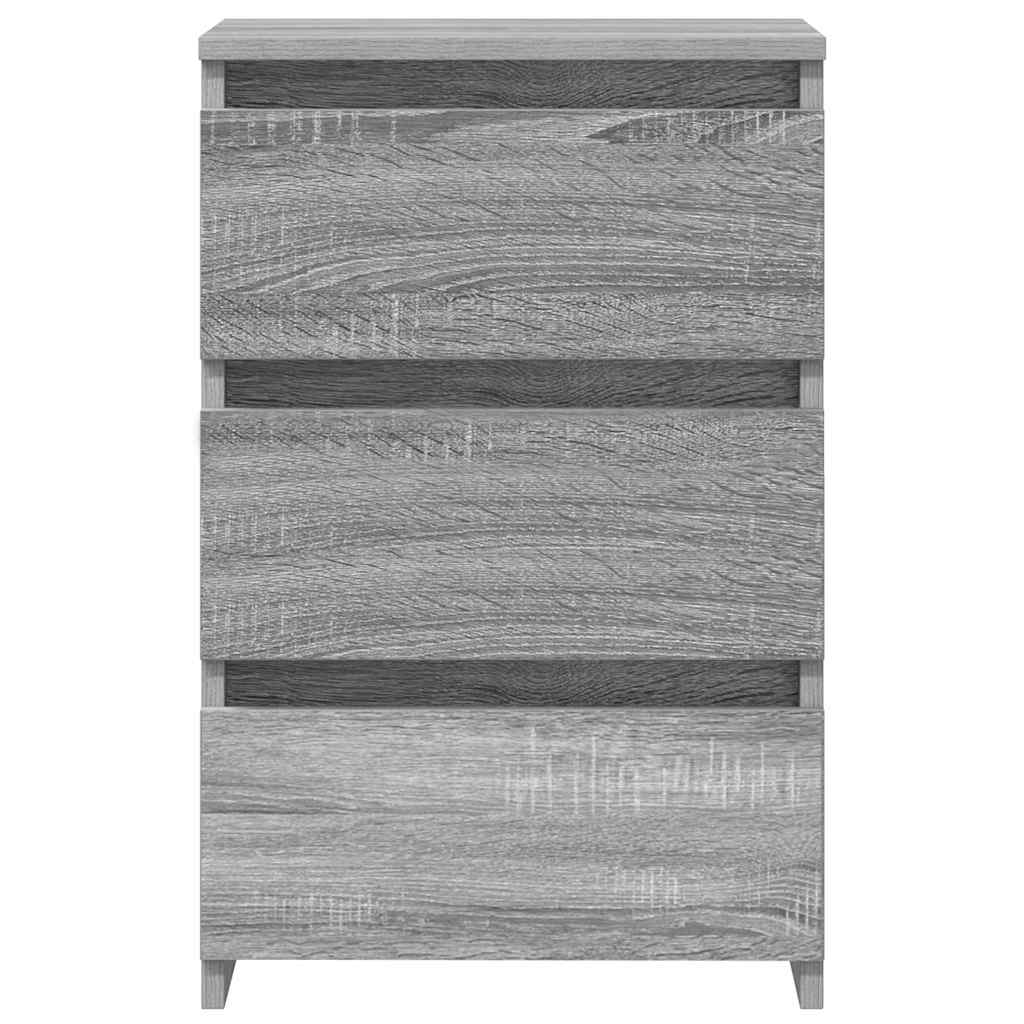 Nachttische 2 Stk. Grau Sonoma 40x35x62,5 cm Holzwerkstoff