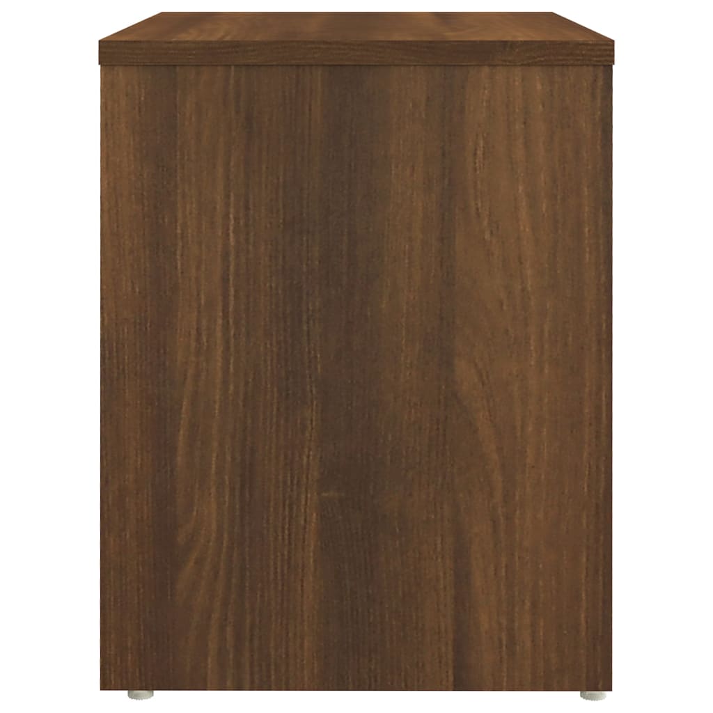 Table de chevet aspect chêne marron 40x30x40 cm en bois