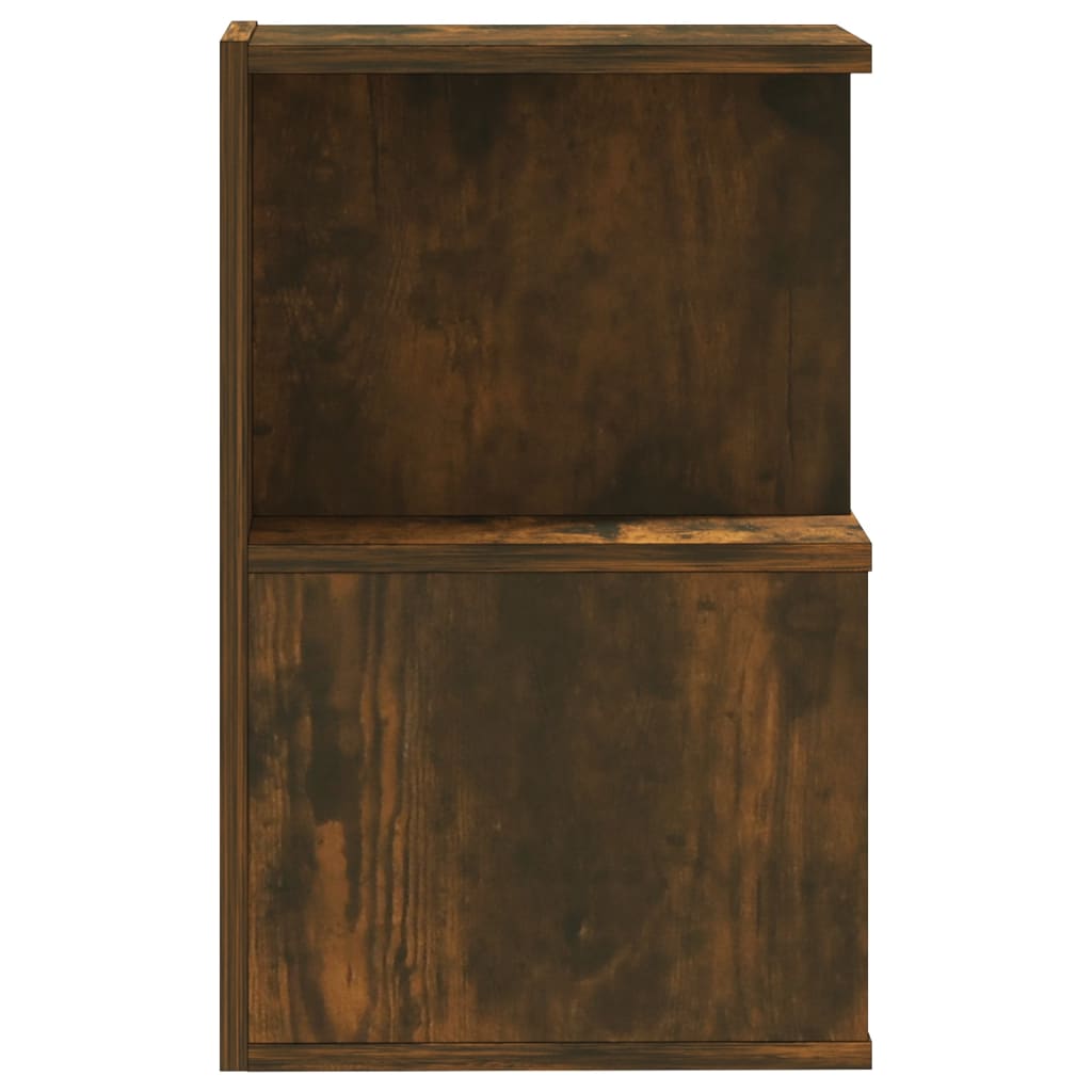 Bedside table smoked oak 35x35x55 cm wood material