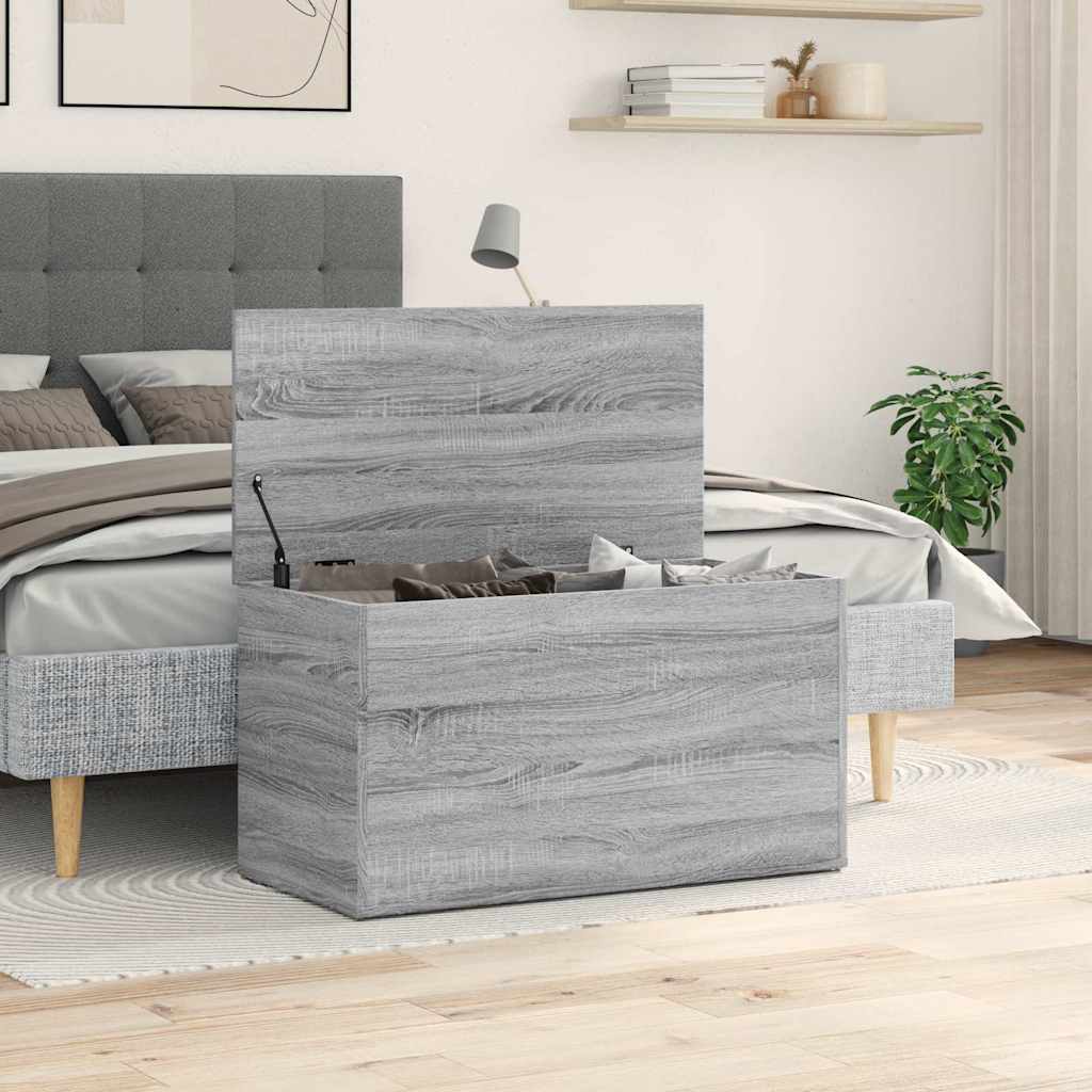 Aufbewahrungstruhe Grau Sonoma 84x42x46 cm Holzwerkstoff