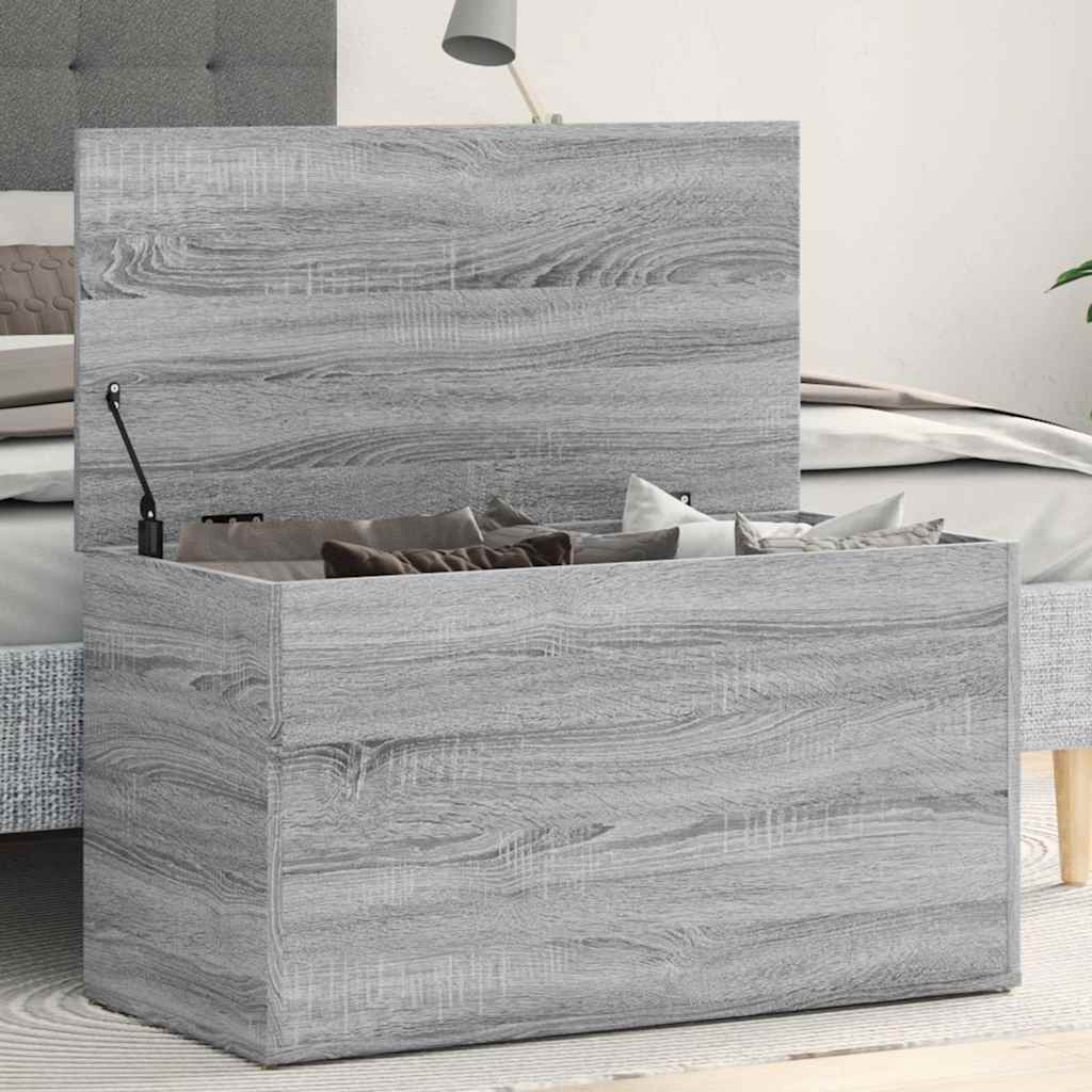 Aufbewahrungstruhe Grau Sonoma 84x42x46 cm Holzwerkstoff