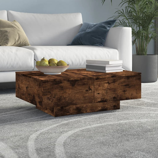 Coffee table smoked oak 90x60x31 cm wood material