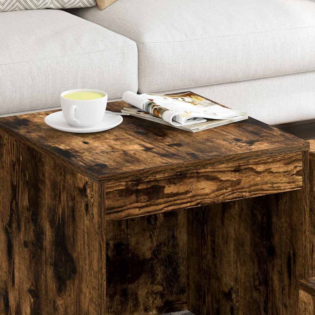 Satztische 3 Stk. Räuchereiche Holzwerkstoff