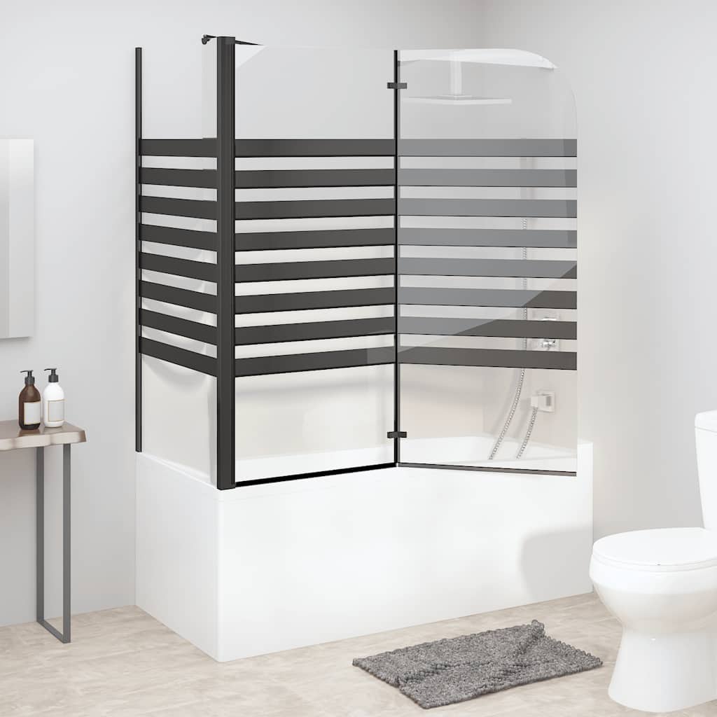 Duschabtrennung 120x68x130 cm Hartglas Gestreift