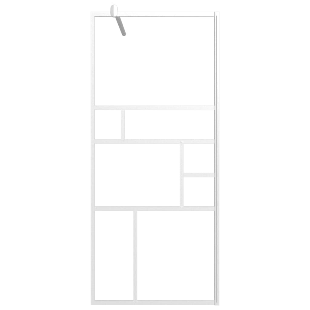 Duschwand für Walk-In Dusche 90x195 cm ESG-Glas Weiß
