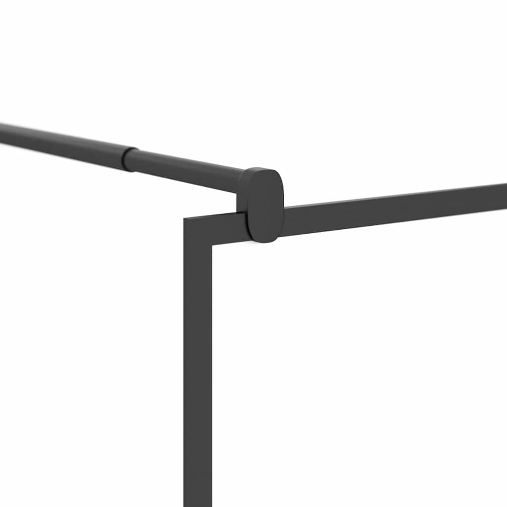 Duschscreens Schwarz 90 x 195 cm Glas und Aluminium