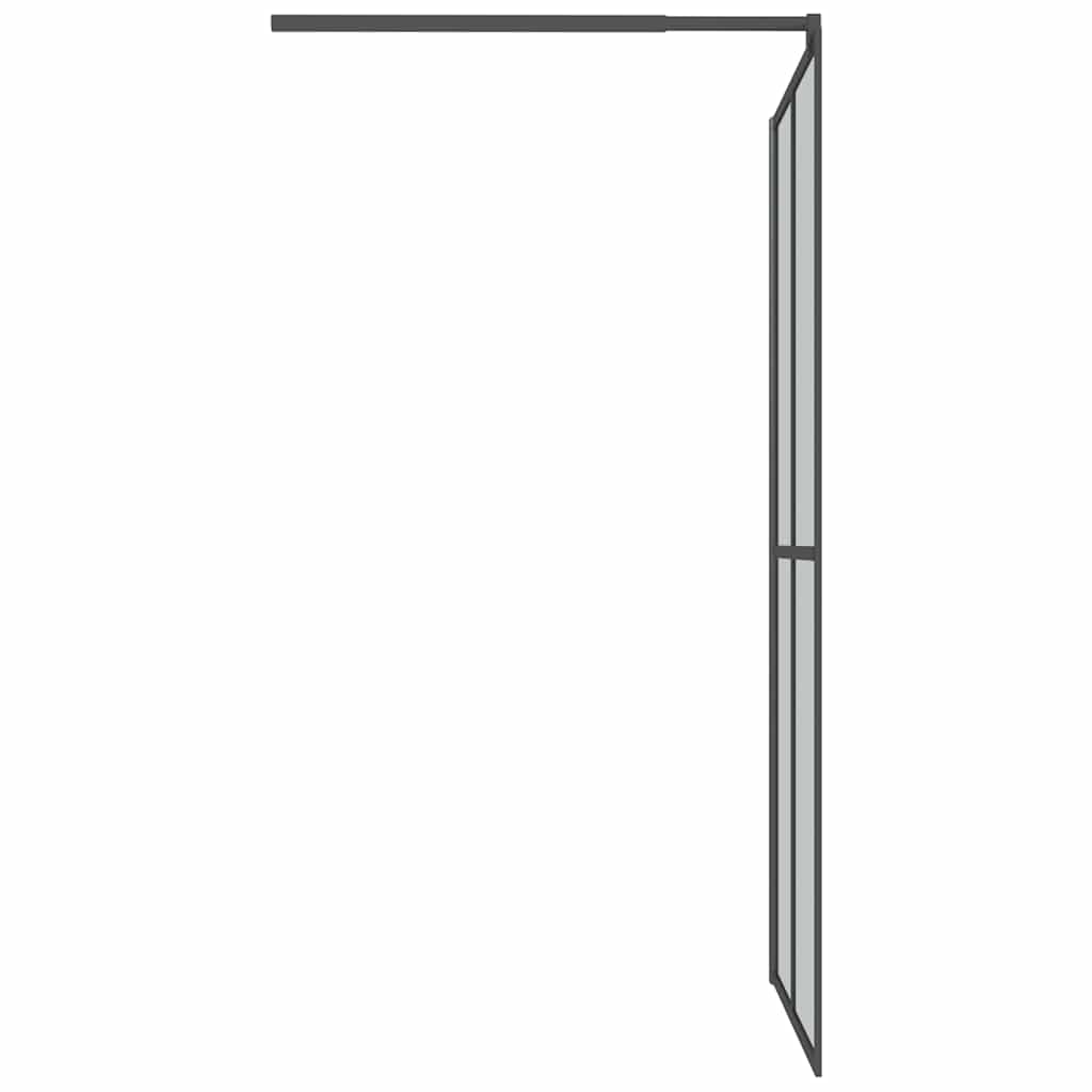 Duschwand für Walk-in Dusche 100x195cm Dunkles Sicherheitsglas